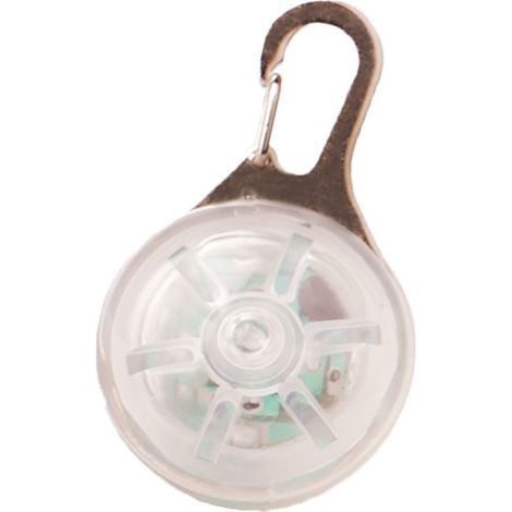 2 Pièces LED Illuminé Chien Marche Lumière Pendentif Collier, Flash Collier de Sécurité Flash pour Chien Chat Animal Anti Perdu Coureur Jogger Marcheur Cycliste (Clair) - 5.53.52.5cm