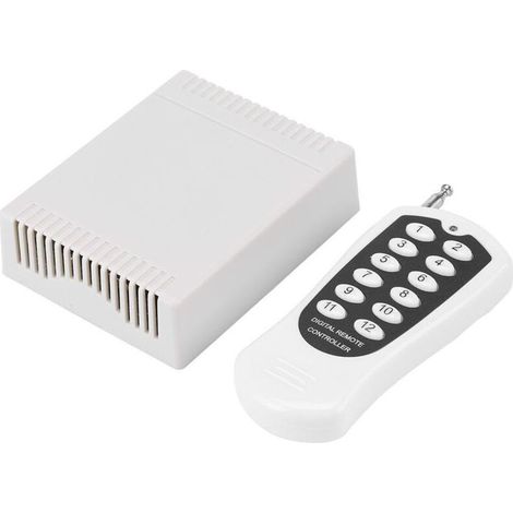 Commutateur RF sans Fil DC 12V Relais 12 Canaux Télécommande sans Fil RF Émetteur et Récepteur (1/5)