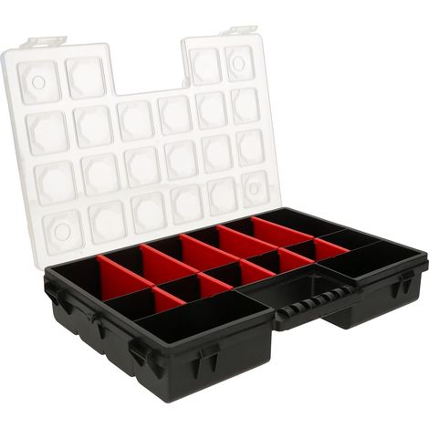 Boîte de tri 28 cm 14 compartiments Magazine de petites pièces Diviseur réglable (1/5)