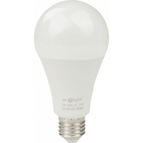 Ampoule LED A60 E27 18W 3000K Éco (1/3)