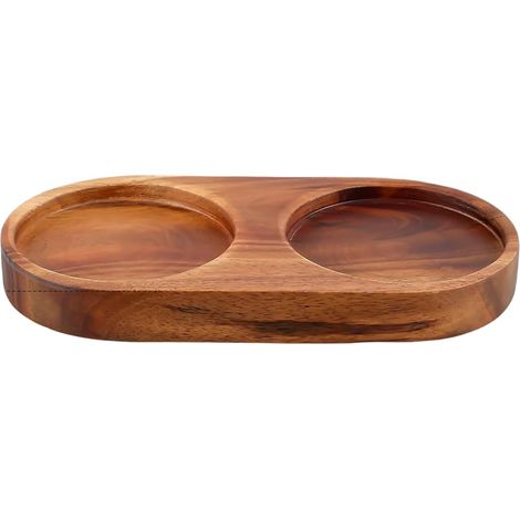 Plateau pour moulin à sel et poivre : support de en bois (1/5)