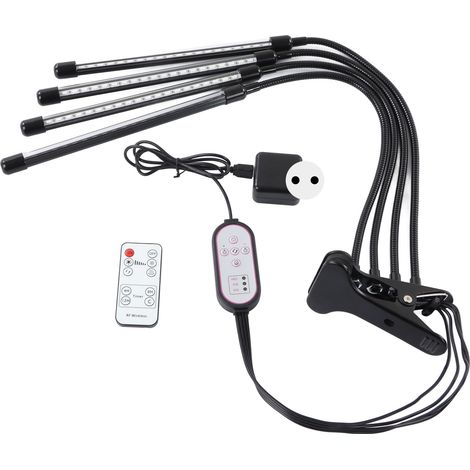 Lampe de culture à clipser pour plantes d'intérieur, 80 LED ultra lumineuses, col flexible, minuterie réglable, prise UE 100-240V (1/5)