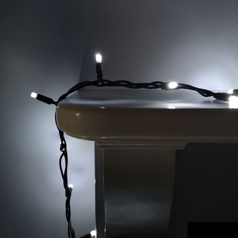 100 LED 8m Premier Christmas Connectable Outdoor Static Lights in Cool White (1/5)