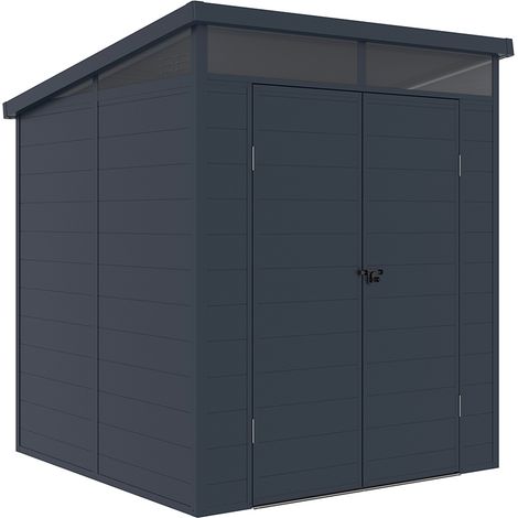 Westmann Kunststoff Gerätehaus Topia M  mit Pultdach  Anthrazit  2x2 m