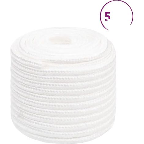 Cuerda para barcos, polipropileno resistente, de calidad marina, blanca (1/2)
