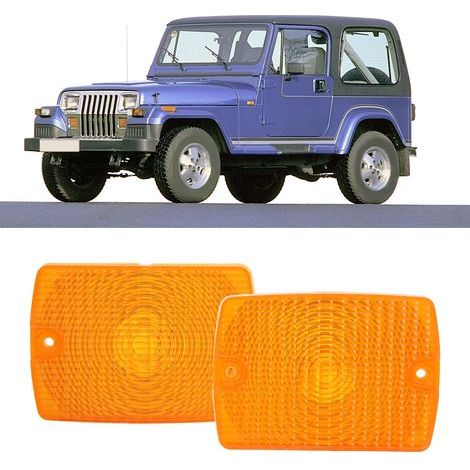 Front Turn Signal Headlight 56001378 High Brightness Compatible with Jeep Wrangler YJ 1987-1995 Amber (1/5)