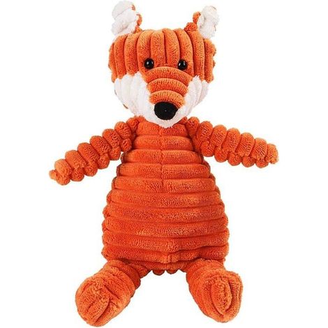Jouet en forme de crocodile pour petits chiens - Jouet en peluche indestructible interactif à mâcher (renard) (1/5)