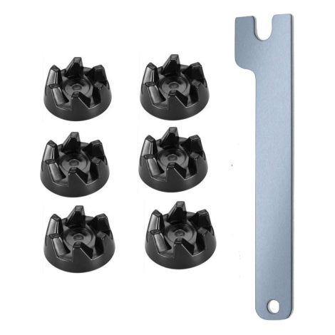 6 Stück Gummi-Mixer-Getriebekupplungen mit Demontagewerkzeug für Küchenutensilien (1/5)