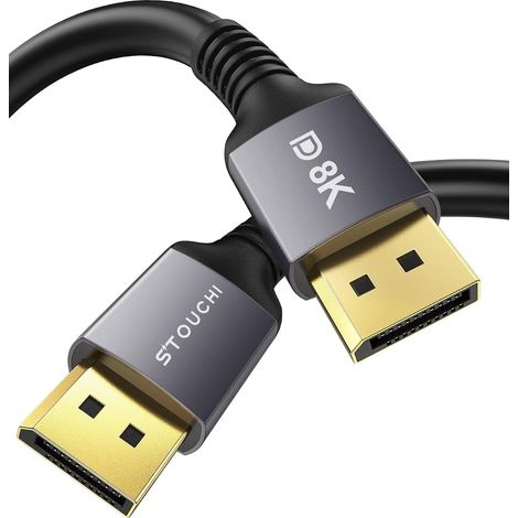 Câble DisplayPort 1.4 10 m 【CL3 pour montage mural】 Câble DP1.4 8K@60Hz HBR3 4K@60Hz/144Hz/120Hz 5K@60Hz 2K@165Hz/240Hz Prise en charge du port d'affichage FreeSync G-Sync HDR10 (1/5)