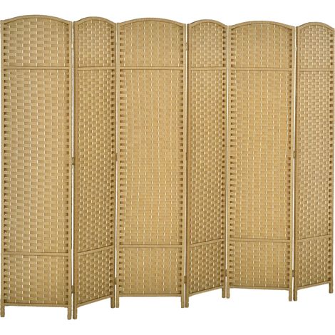 Paravent pliable en 6 parties, cloison de séparation pour salon, chambre, bureau, etc. (1/5)