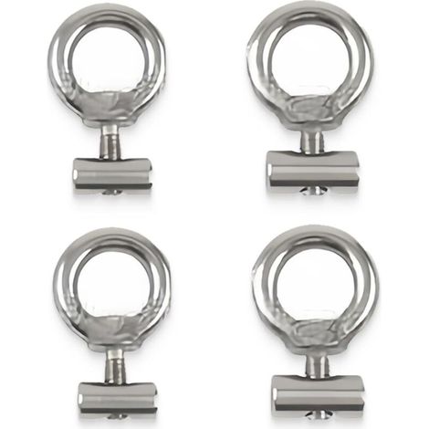 Lot de 4 butoirs d'auvent en acier inoxydable, accessoires camping car, Kit de blocage pour store de camping - Accessoires pour rail de passepoil pour caravane, camping-car, bateau Marque : KOL