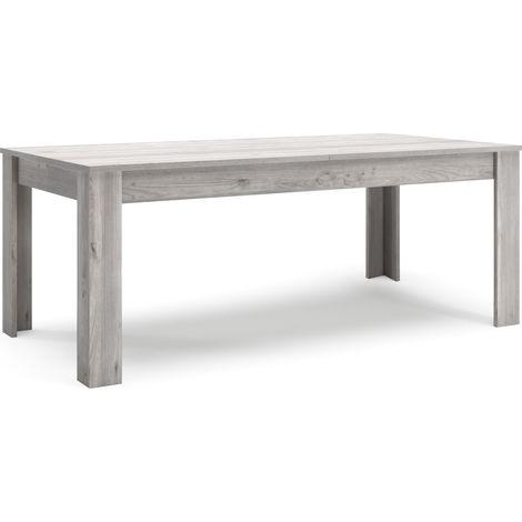 Mesa de comedor extensible Elisa 160-200 cm roble gris
