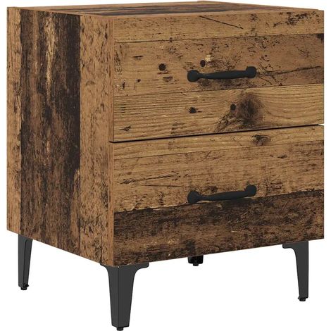 Comodino rustico con cassetto pratico per la camera da letto 40 x 35 x 47,5 cm legno composito marrone 020052681