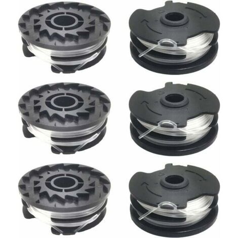 Lot de 6 bobines de fil de rechange pour coupe-bordure LIDL Parkside PRTA 20-Li A1, B2, C3, PRT 550 A1, A3, PRT 300 A1 (1/4)