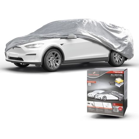 Abdeckplane Auto All Weather, Autoplane Vollgarage Größe 6 Kombi, Autoabdeckung silber (1/5)