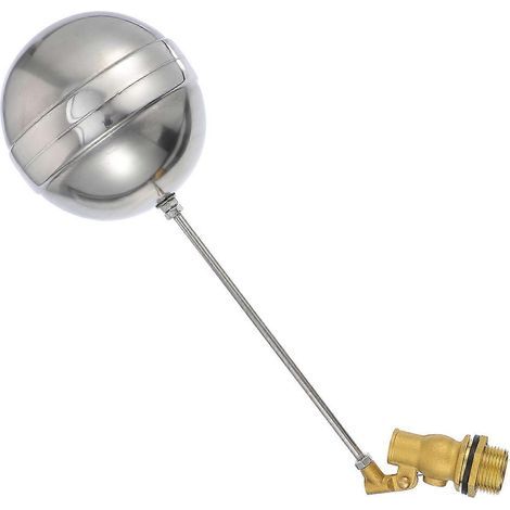 Flotteur en acier inoxydable (1 pièce), flotteur argenté pour réservoir d'eau avec niveau d'eau réglable.