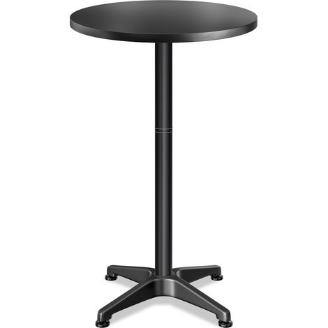 Mange-debout réglable 70/115 cm, plateau rond 60 cm, lot de 2 (1/5)