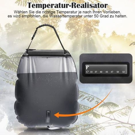 Sac Solaire - Douche Extérieure 20 L - Pour Camping Jardin Piscine - 1 Pièce (1/4)
