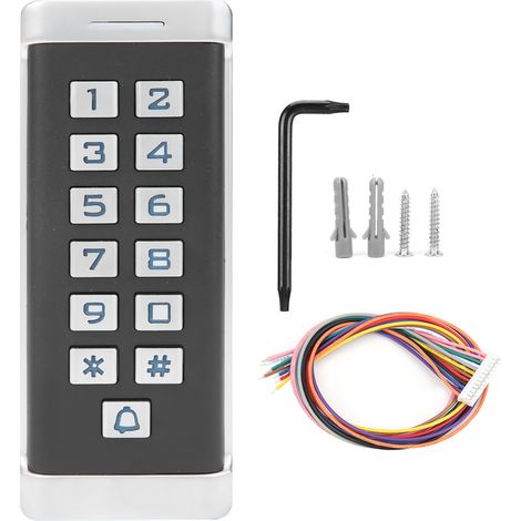 Clavier métallique d'accès RFID 125KHz, Mot de passe, Wiegand26, Rétroéclairé, Contrôle de porte extérieure (1/5)