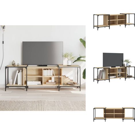 Meuble TV chêne sonoma 153x37x50 cm bois d'ingénierie - Meubles TV - Meuble Téléviseur - Buffet TV - Meuble Hifi - Meuble Salle Séjour (1/5)