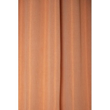 Rideau occultant orange brique pour un sommeil de qualité 140 x 245 cm thermique uni effet lin chambre à coucher, cuisine, salon (1/4)