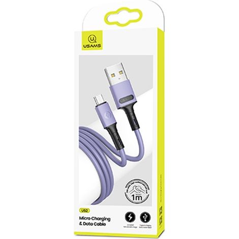 Usams Kabel U52 microUSB 2A Schnellladung 1m lila/lila SJ435USB04 (US-SJ435) (1/5)