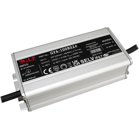 GLP GV6-100B024 LED Netzteil 100W 24V 4.2A IP67 Schaltnetzteil CV (1/2)