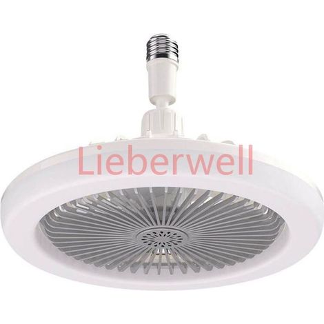 E27 Ceiling LIEBERWELL Fan with Lights and Remote, Silent 30W Ceiling Fan Light with Timer, 9.84in Indoor (1/4)