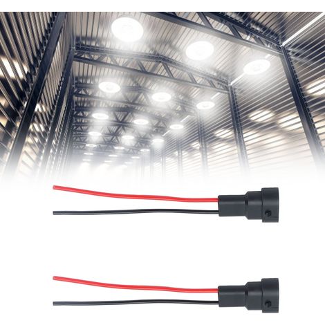 Connecteur mâle en plastique 9006 avec fil pour ampoules et câbles (1/5)