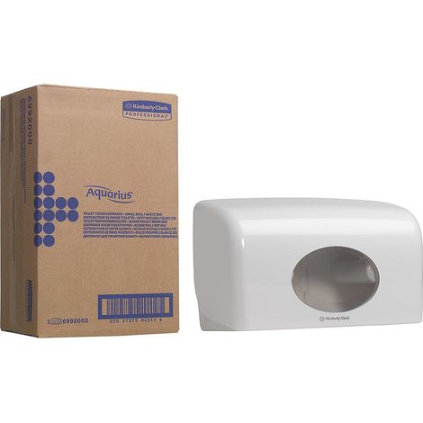 Aquarius 6992 Kit 2 Dispenser di Carta Igienica, Rotolo Piccolo, Bianco (1/4)