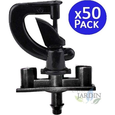 Set di 50 Microaspersore per irrigazione Ballerina invertita 360º, raggio 2 a 2,5 m