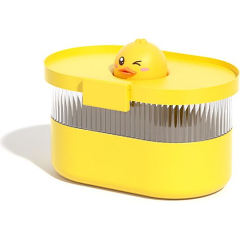 Seau à riz étanche à l'humidité, en PP/PET épais, pour le stockage de céréales, farine, nourriture pour chien, taille M, jaune canard (1/5)