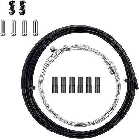 Cable de freno de bicicleta, juego de cables de freno trasero de bicicleta, cable de freno interior universal de bicicleta, juego 2 en 1, cable de desviador interior universal, para reemplazo de freno (1/5)