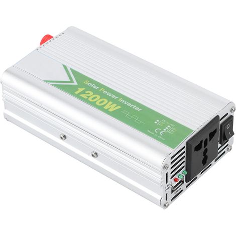 Convertisseur de tension pour voiture 1200 W, DC12V vers AC220V, correction de tension, faible bruit, avec indicateur LED (1/5)