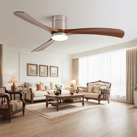 Ventilateur de plafond industriel rétro 38 pouces avec moteur DC basse consommation, 6 vitesses, adapté salon, chambre et salle à manger (1/5)