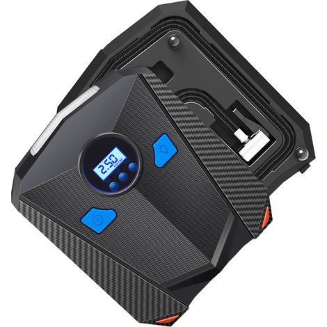 Gonfleur de pneus portable avec lampe LED pour SUV, fourgonnettes, motos et camions (Type 2) (1/5)