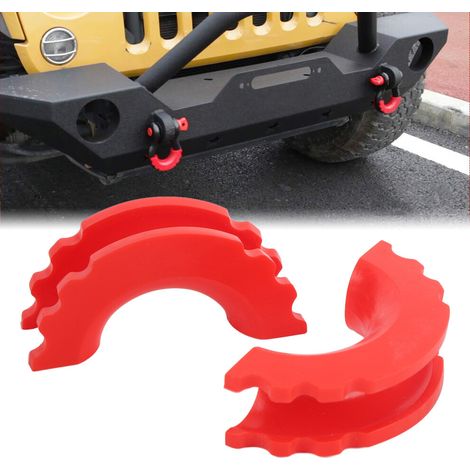 Kit di rondelle antivibranti per grilli ad anello a D da 3/4 di pollice (nero/rosso)