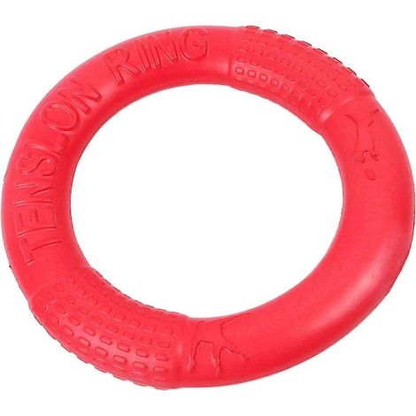 Cet anneau à mâcher résistant et robuste convient aux chiens de taille moyenne à grande, et est particulièrement adapté aux petits chiens et aux chiens qui aiment mâcher. Anneau d'entraînement rouge d (1/5)