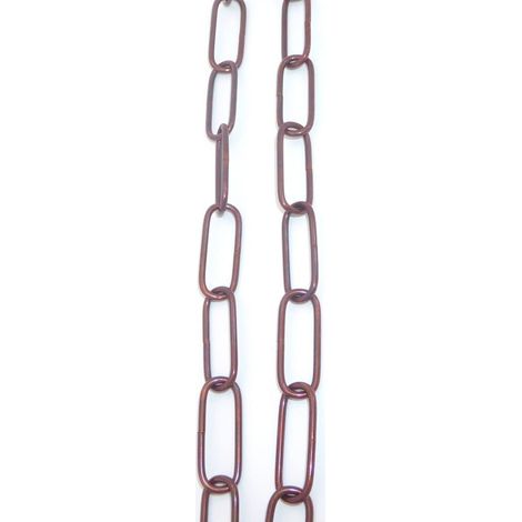 2 m Chaîne en fer Bronze bruni pour Lampadaire fil 2,8 mm maille 16 x 40 mm (1/3)