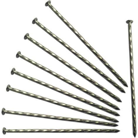 Piquets de tente de camping, lot de 20 piquets de bordure en métal galvanisé antirouille, pieux/ancres de paysage en spirale pour bordure de pavé, piquets de gazon, construction de maison, clous de me (1/4)