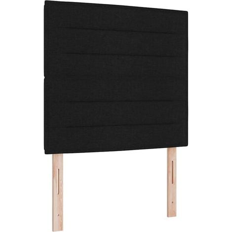 Matelas à ressorts LED avec matelas noir, dimensions 90 x 200 cm, revêtement en tissu. (1/5)