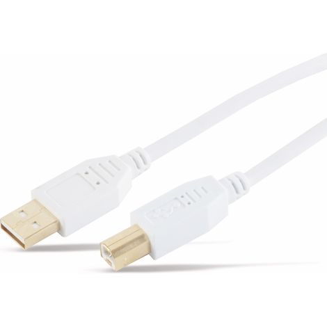 Câble de connexion USB2.0 S-IMPULS, A/B, 1 m, doré
