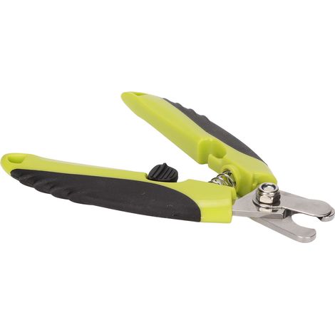 Ciseaux à ongles professionnels en acier inoxydable pour animaux de compagnie, avec poignées ergonomiques, pour chiens et chats, vert et noir PTK111 (1/5)