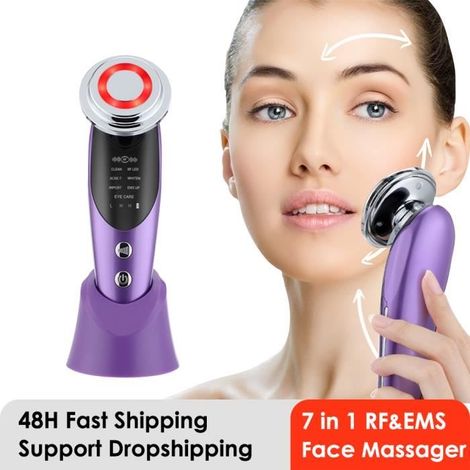 Appareil de lifting facial 7 en 1 EMS RF, rajeunissement de la peau, masseur anti-rides (1/4)