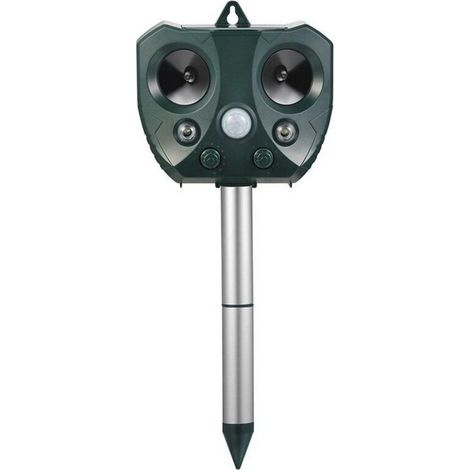 Repelente ultrasónico solar para gatos, para exteriores, con sensibilidad y frecuencia ajustables para ahuyentar plagas, protector de jardín. DEBUNS (1/5)