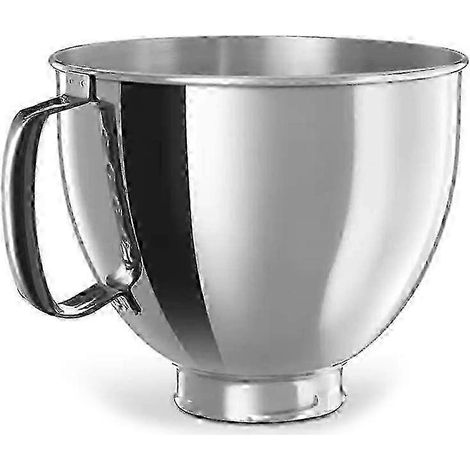 Bol de mélange 5 Quart en acier inoxydable 304, remplacement robuste pour batteurs sur socle, compatible modèles cuisine 4,5-5 QT, résistant et durable. (1/5)