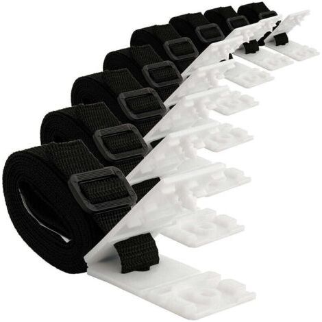 Enrouleur de bâche de piscine – Kit de 8 sangles nylon 6 pieds – Fixation robuste pour couvertures solaires 10 à 24 pieds – Facile à installer (1/5)