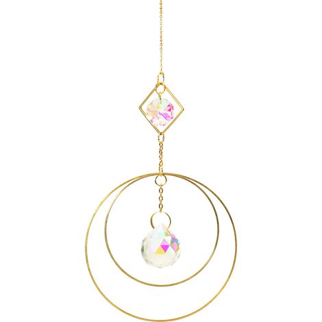 Ornement Suspendu En Cristal - Boule De Prisme En Verre Pour Créer Des Arcs-En-Ciel - Pour Fenêtre Jardin Intérieur Extérieur - Lot De 1 (1/5)