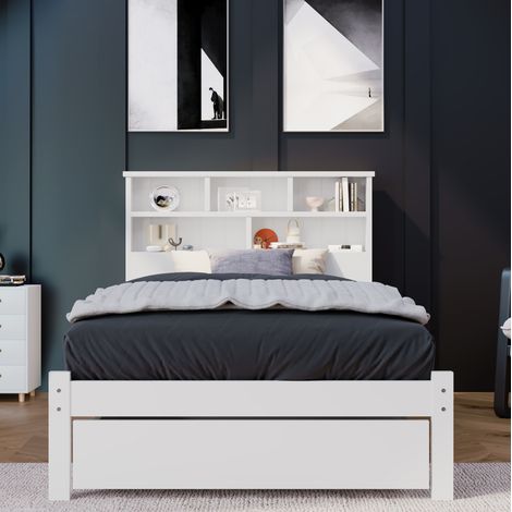letto struttura letto contenitore libreria 90x200 OKMYHOME