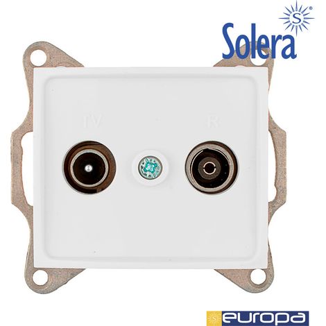 SOLERA 42998 Presa intermedia DE SIGNAL per TV e Radio DE RECESSED White S.Europe, Multicolore
